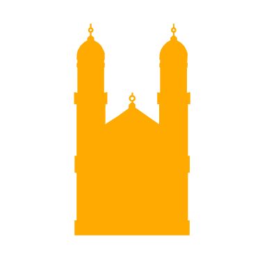 Schild orange Kirche